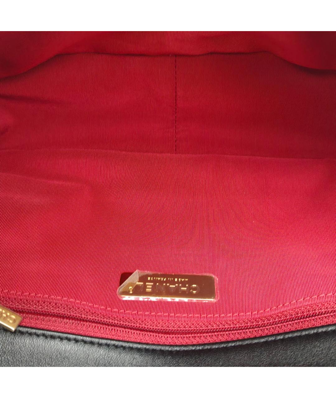 CHANEL Черная кожаная сумка через плечо, фото 7