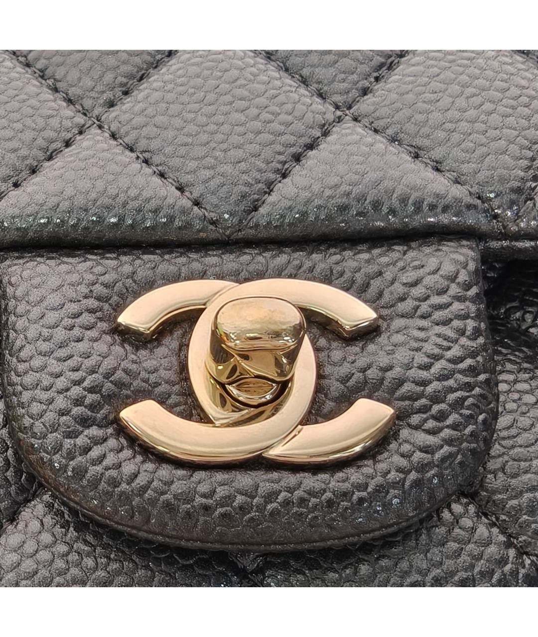 CHANEL Серая кожаная сумка через плечо, фото 7