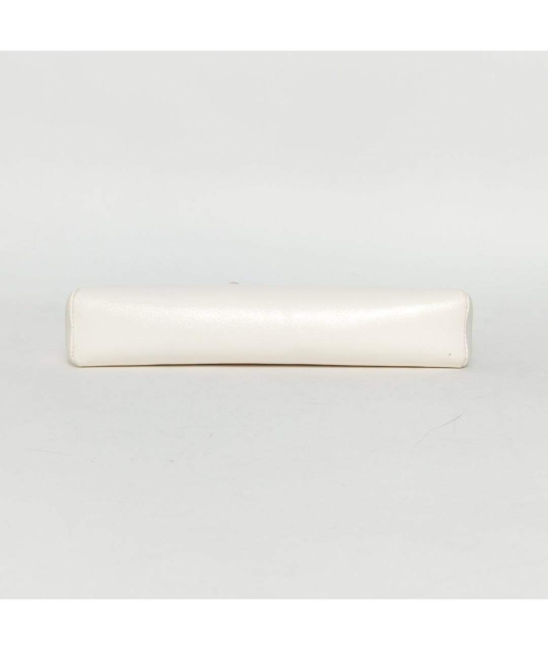 CHANEL Белая кожаная сумка через плечо, фото 6