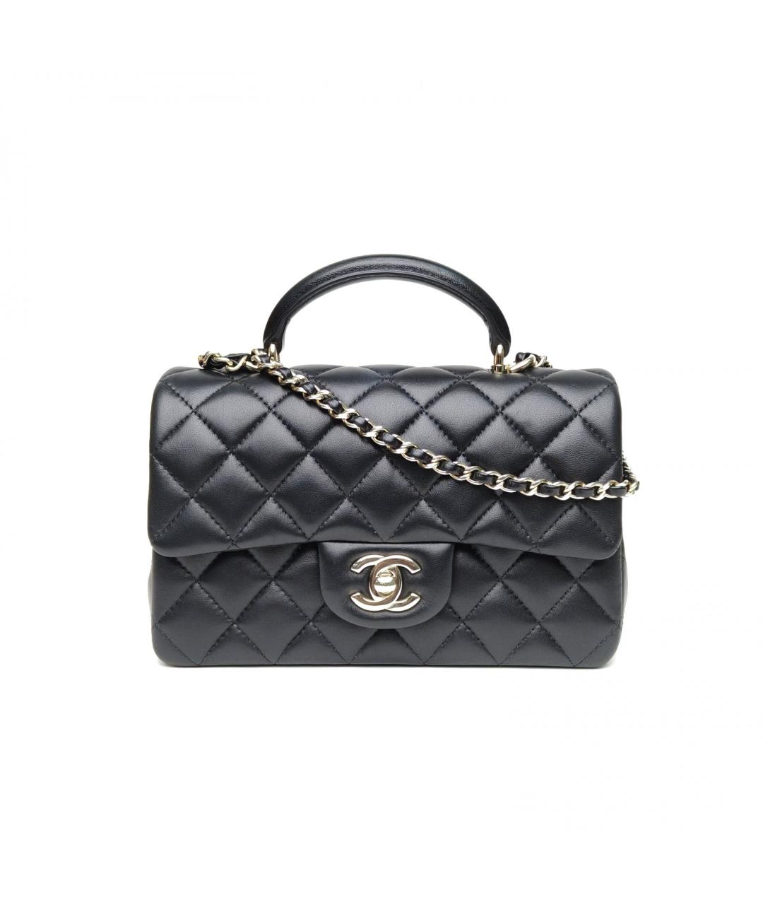 CHANEL Черная кожаная сумка через плечо, фото 2