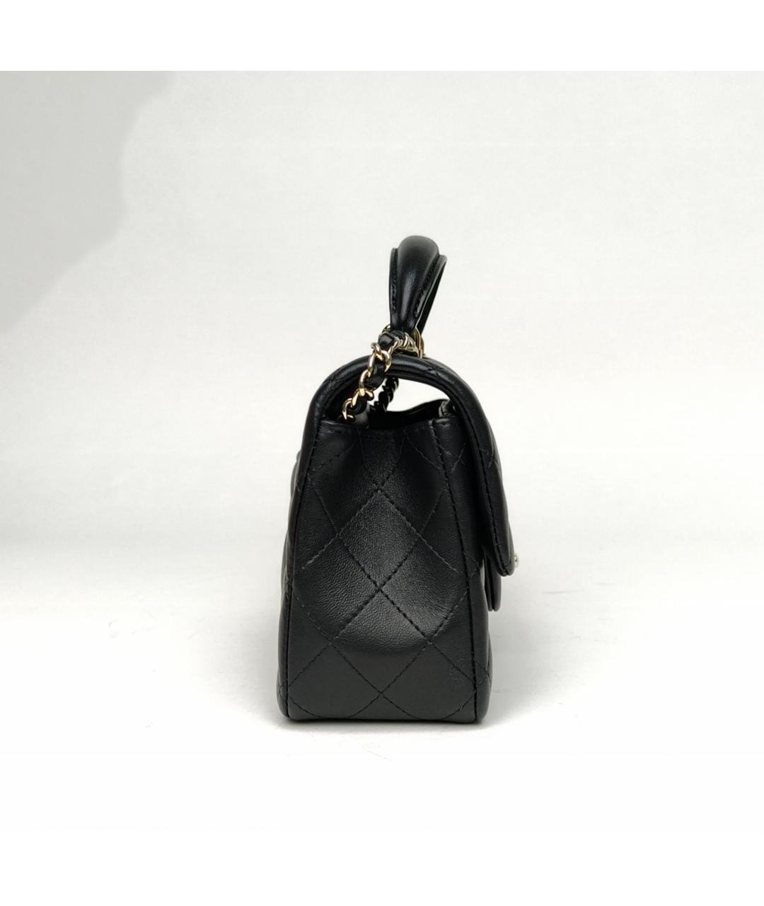 CHANEL Черная кожаная сумка через плечо, фото 5