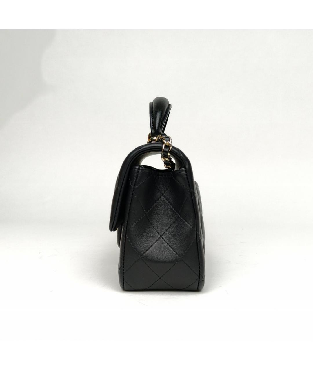 CHANEL Черная кожаная сумка через плечо, фото 3