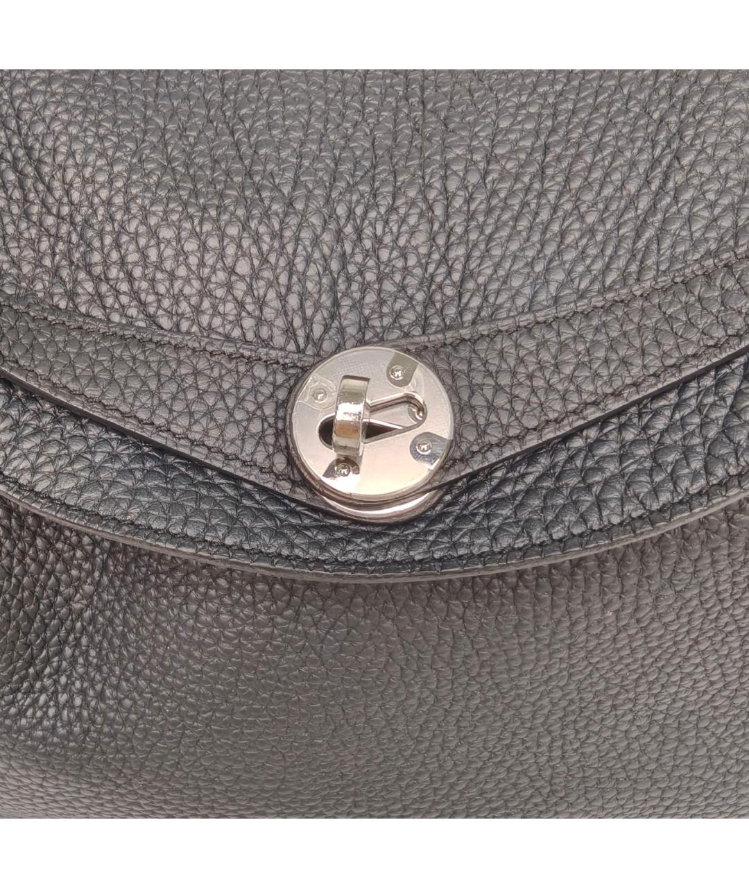 HERMES Черная кожаная сумка через плечо, фото 7