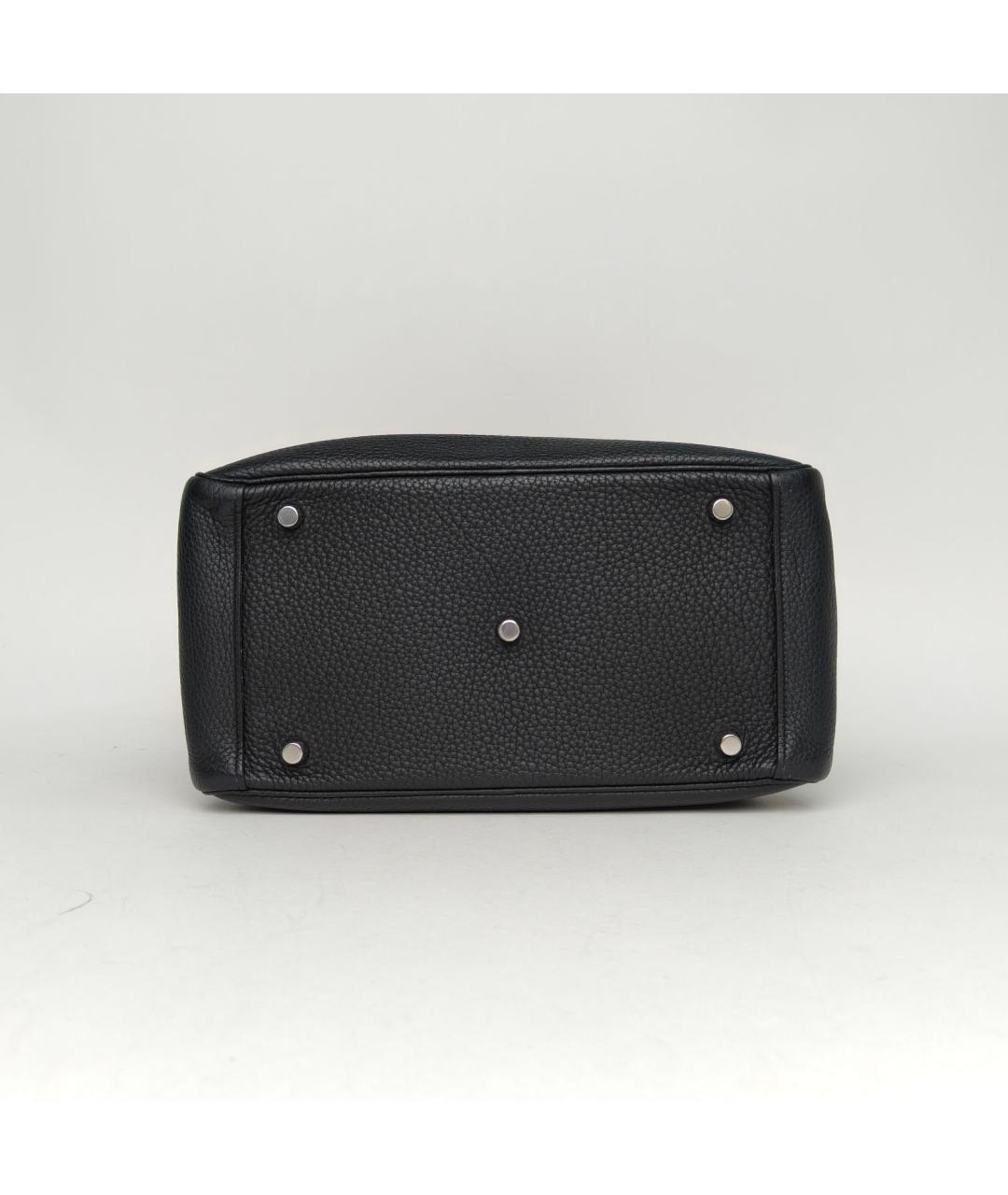 HERMES Черная кожаная сумка через плечо, фото 6