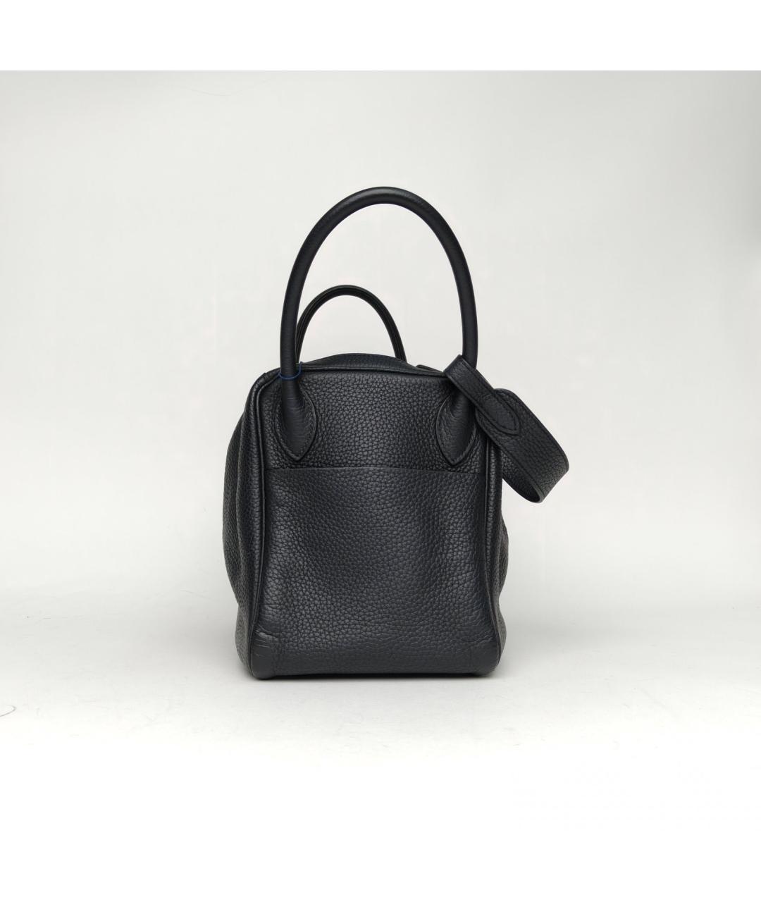 HERMES Черная кожаная сумка через плечо, фото 5