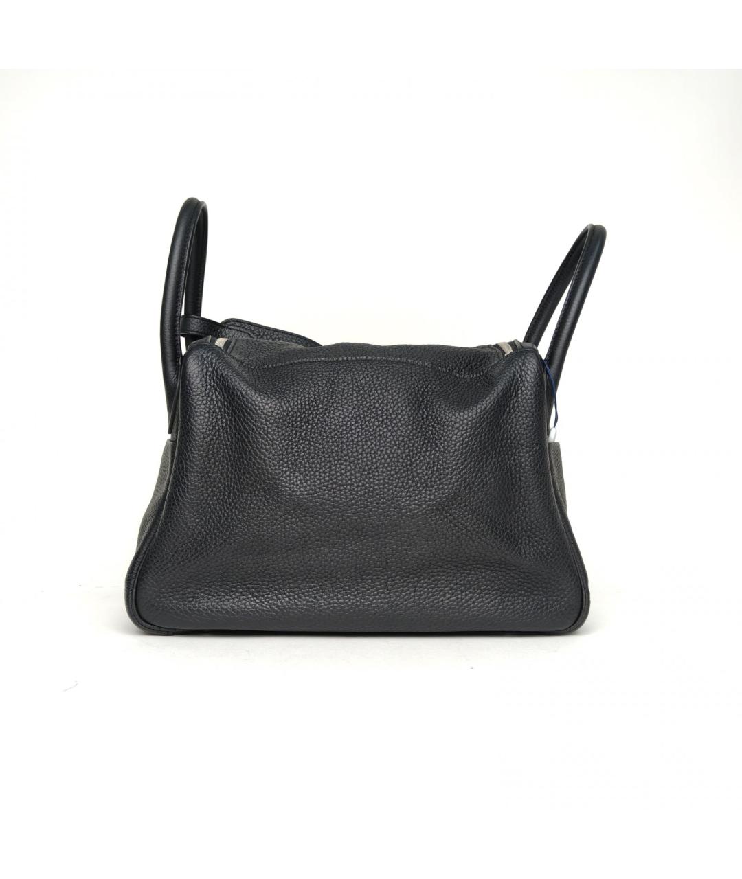 HERMES Черная кожаная сумка через плечо, фото 4