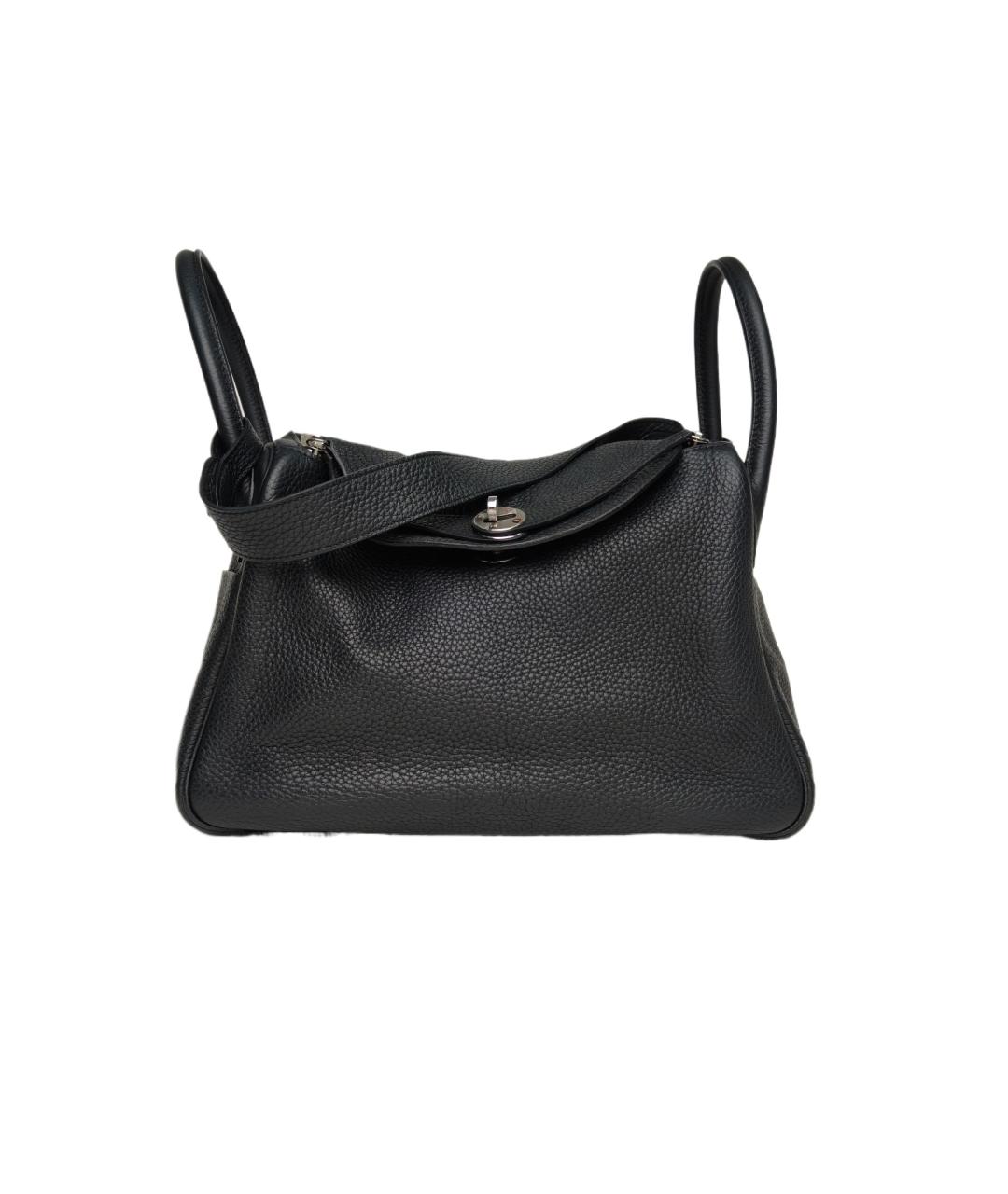HERMES Черная кожаная сумка через плечо, фото 1