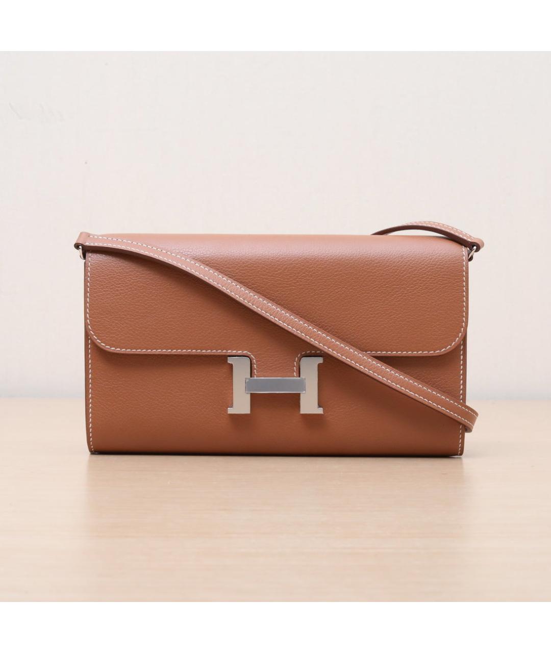 HERMES Коричневый кожаный кошелек, фото 3