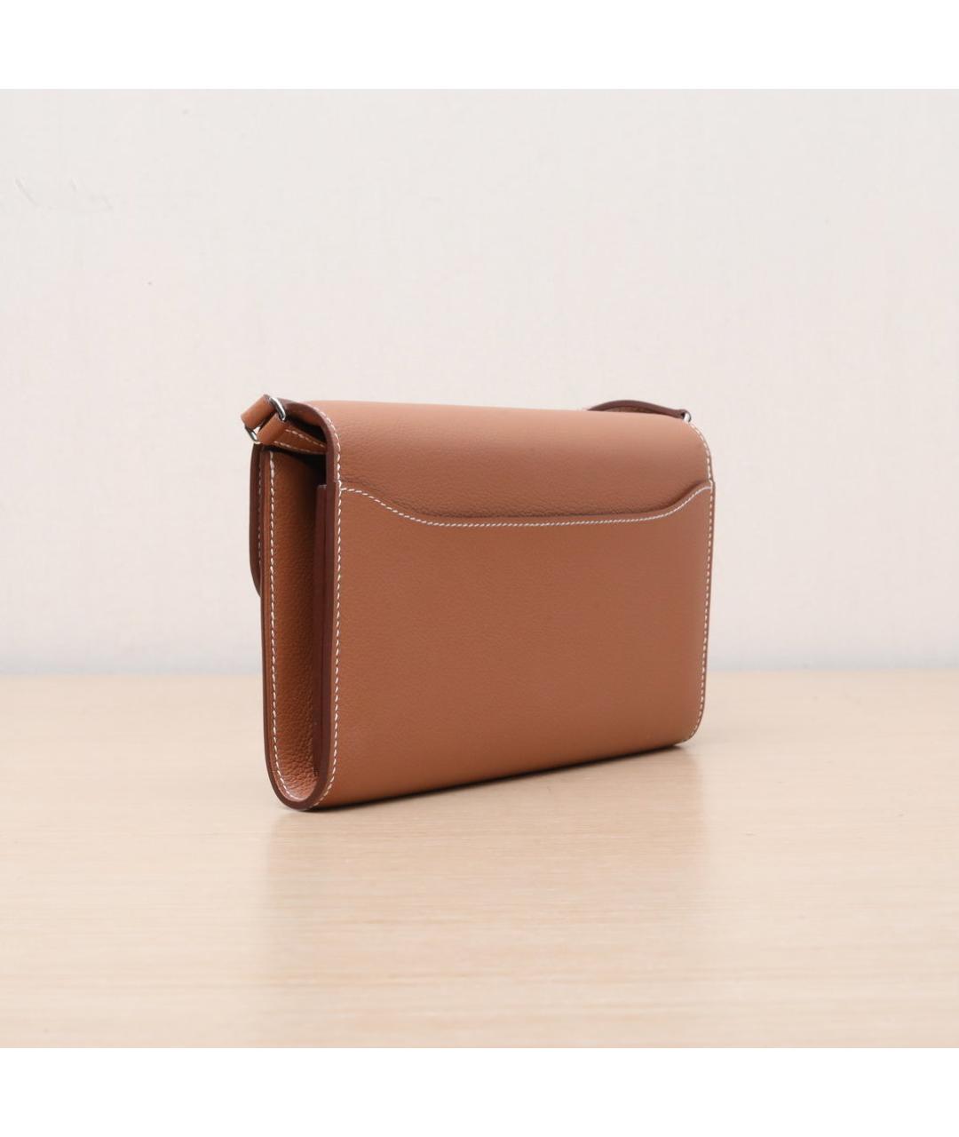 HERMES Коричневый кожаный кошелек, фото 6