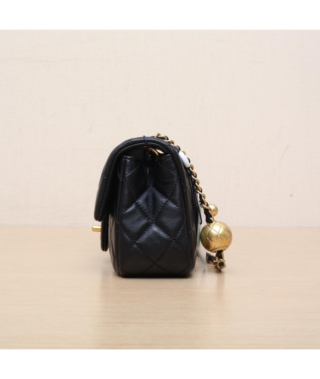 CHANEL Черная кожаная сумка через плечо, фото 5