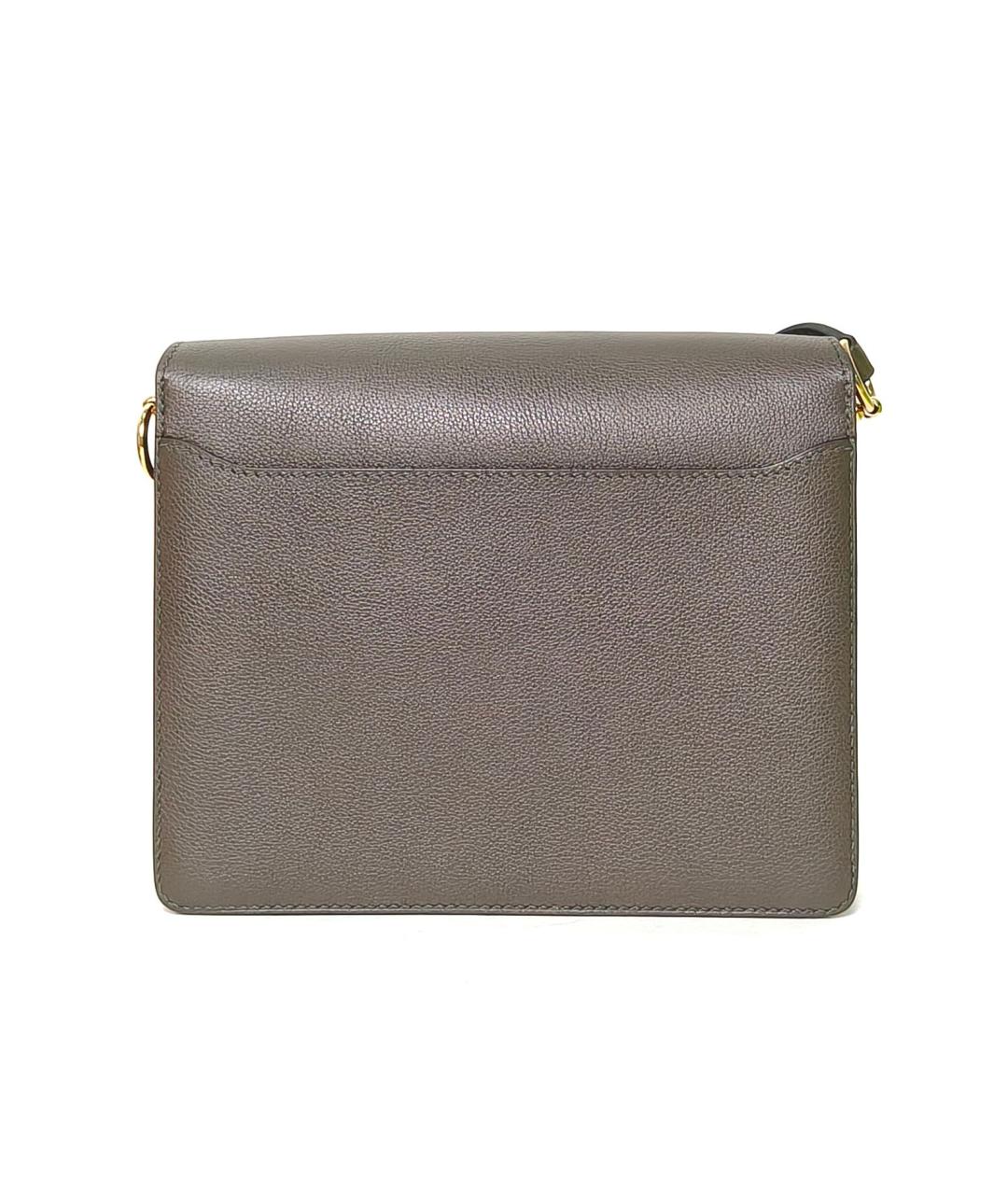 HERMES Серая кожаная сумка через плечо, фото 4