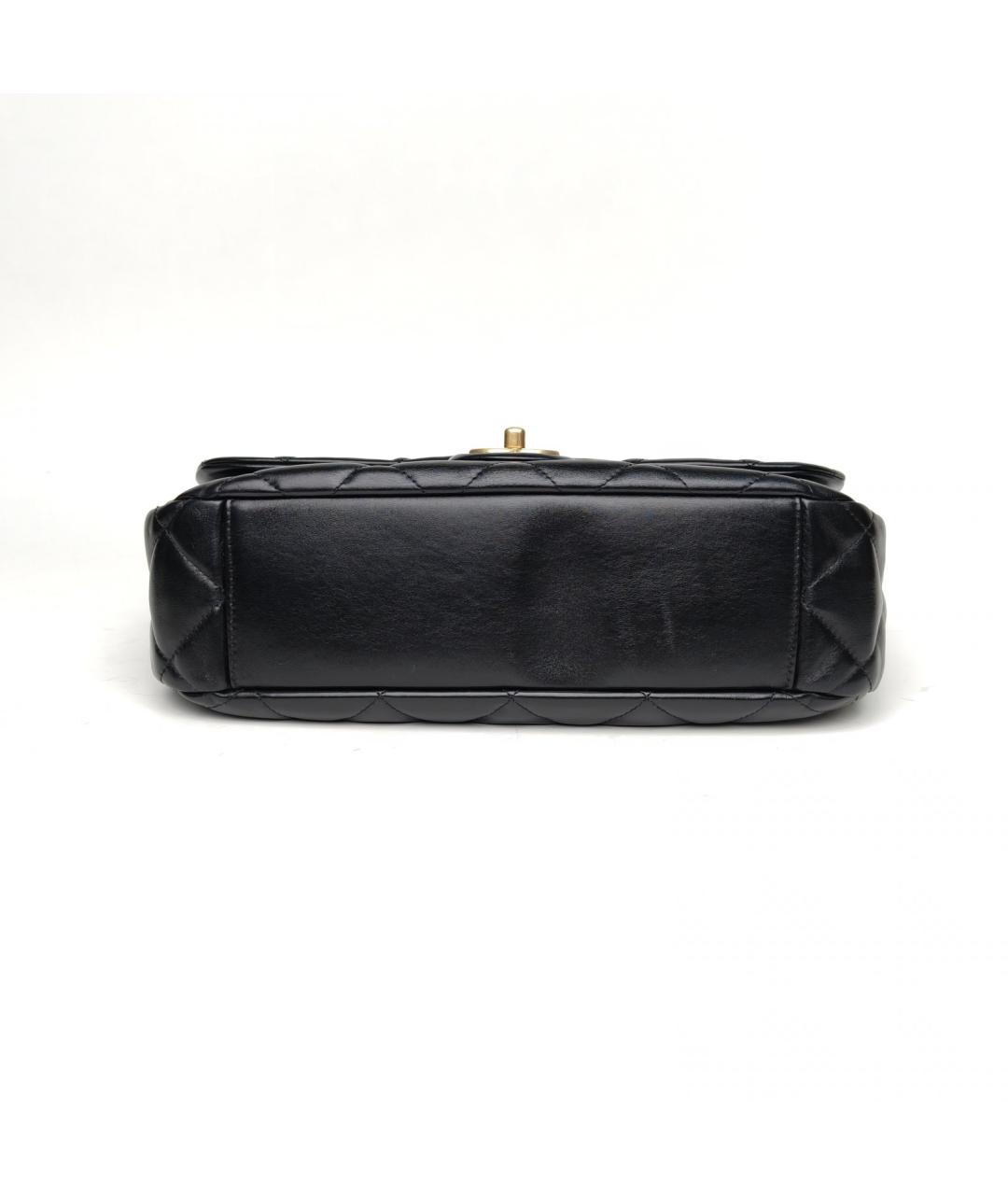CHANEL Черная кожаная сумка через плечо, фото 6