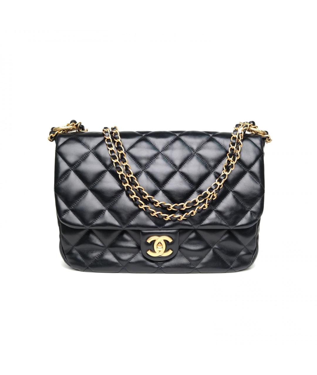 CHANEL Черная кожаная сумка через плечо, фото 2