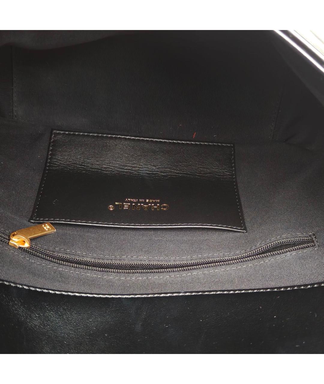 CHANEL Черная кожаная сумка через плечо, фото 8