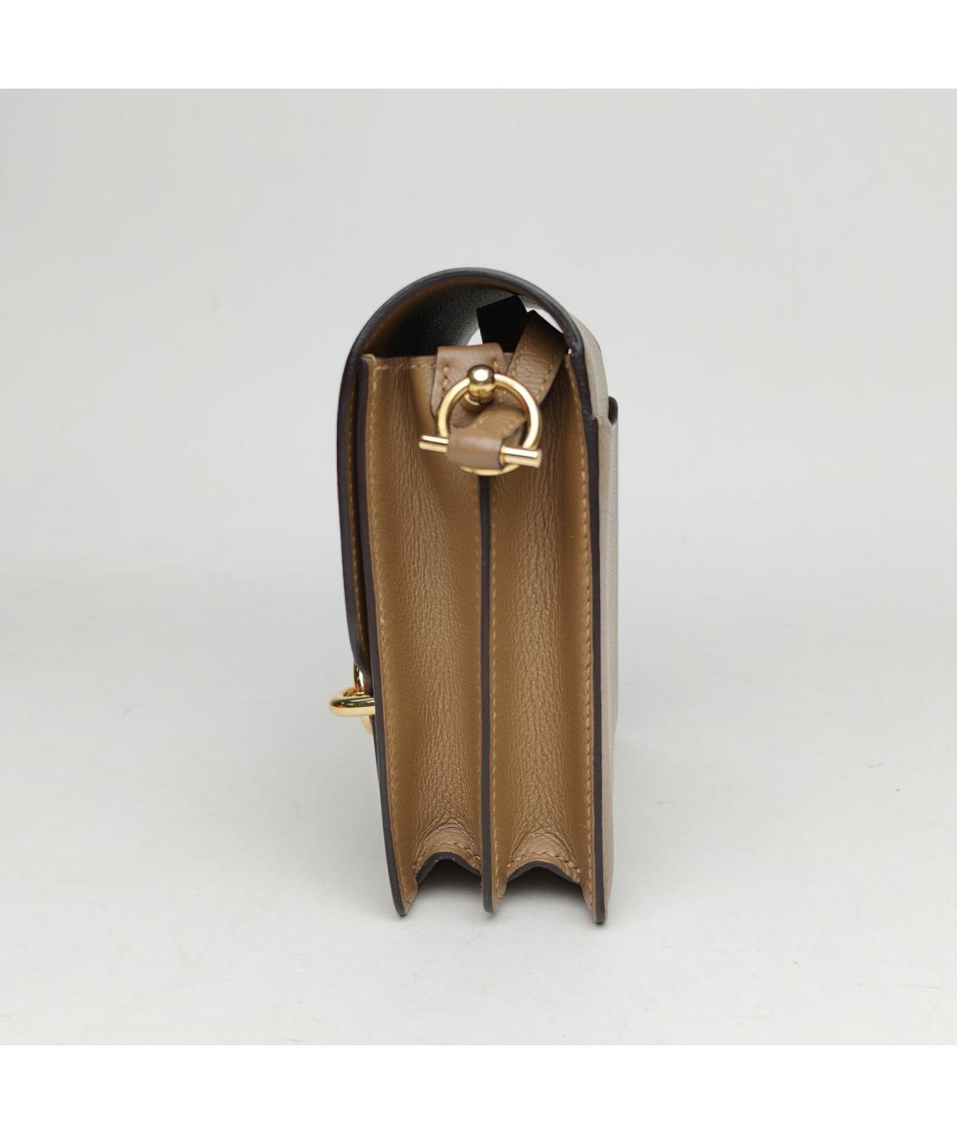 HERMES Коричневая кожаная сумка через плечо, фото 6