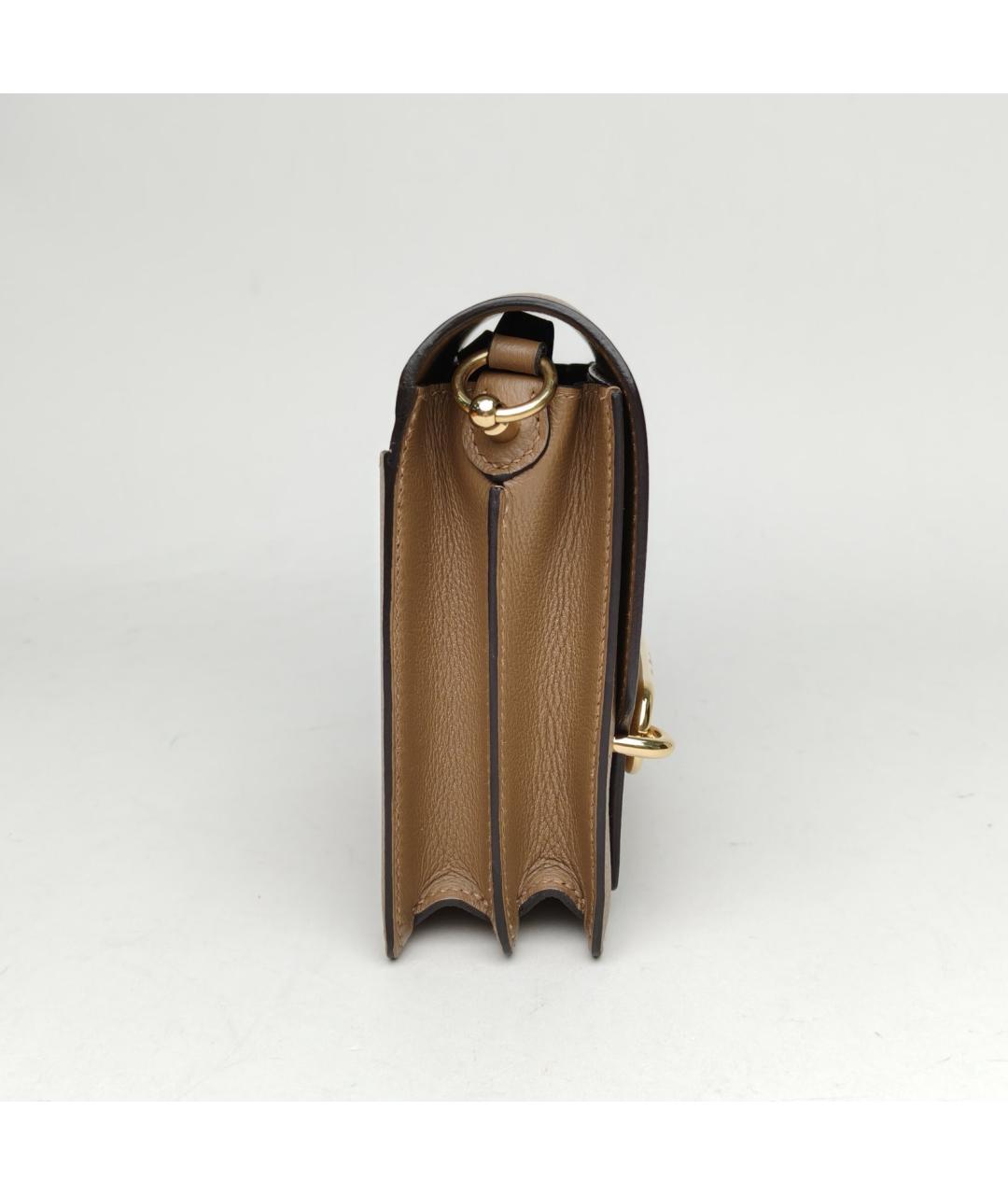 HERMES Коричневая кожаная сумка через плечо, фото 8