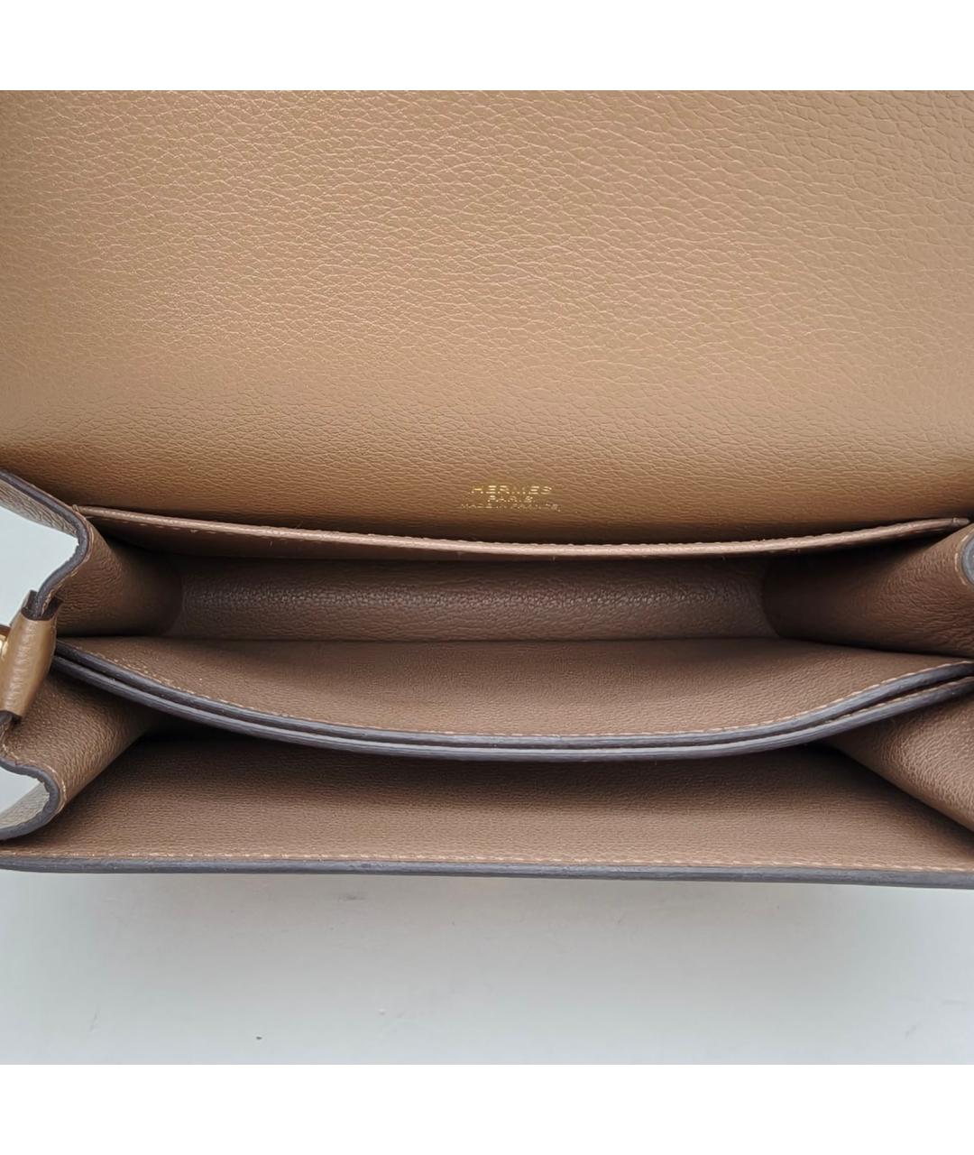 HERMES Коричневая кожаная сумка через плечо, фото 3