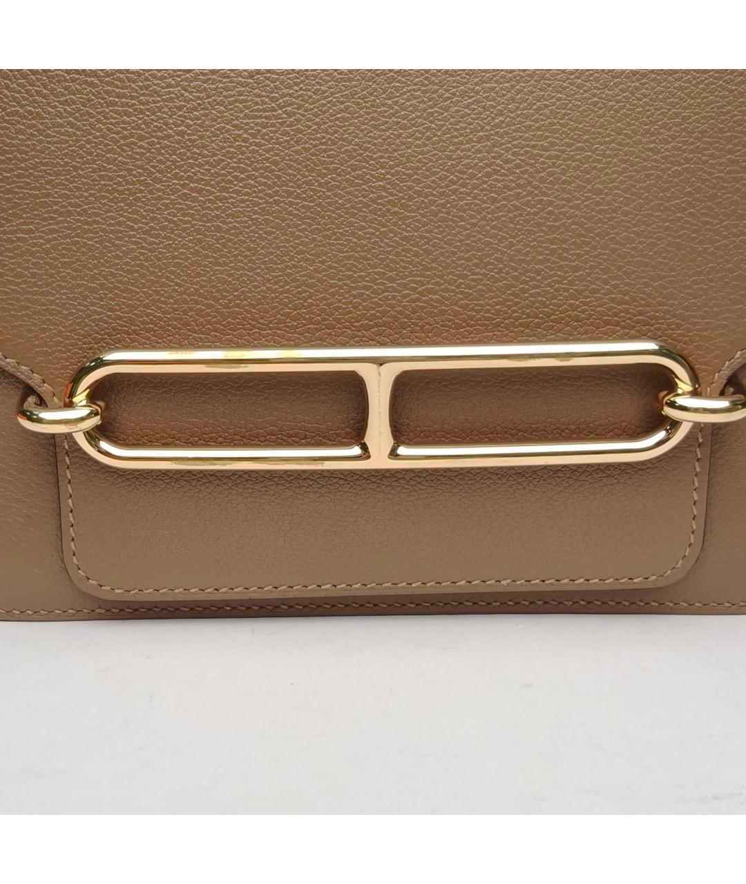 HERMES Коричневая кожаная сумка через плечо, фото 2