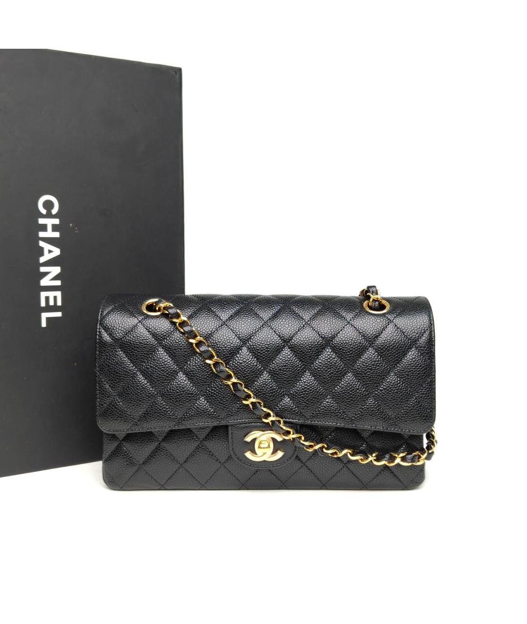 CHANEL Черная кожаная сумка через плечо, фото 9
