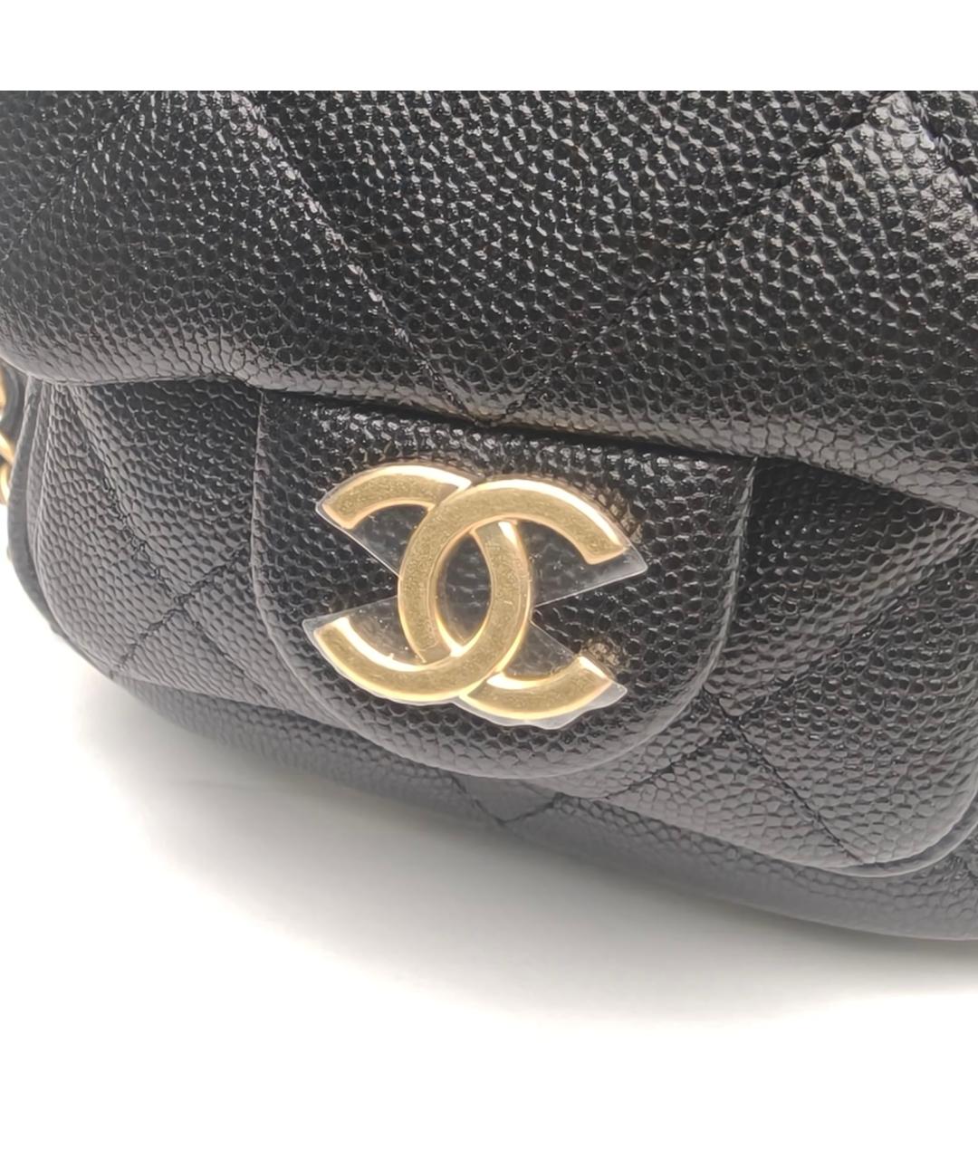 CHANEL Черная кожаная сумка через плечо, фото 8