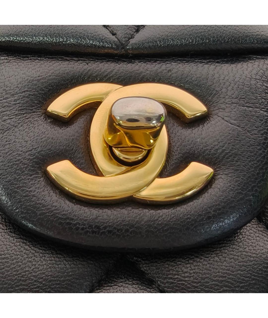 CHANEL Черная кожаная сумка через плечо, фото 7