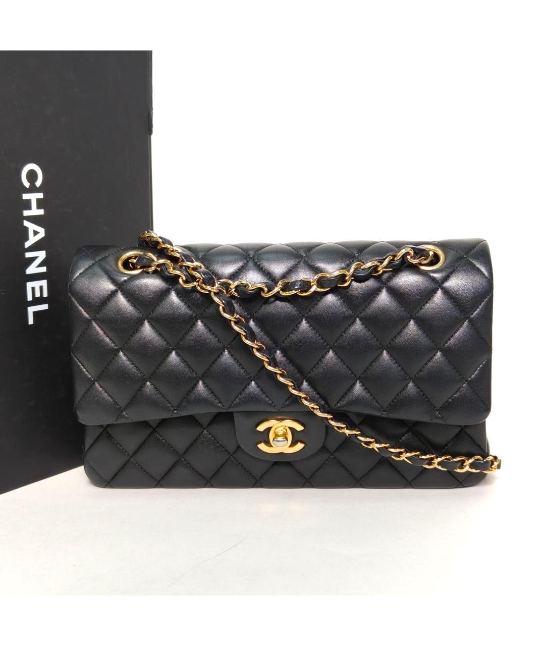 CHANEL Черная кожаная сумка через плечо, фото 9