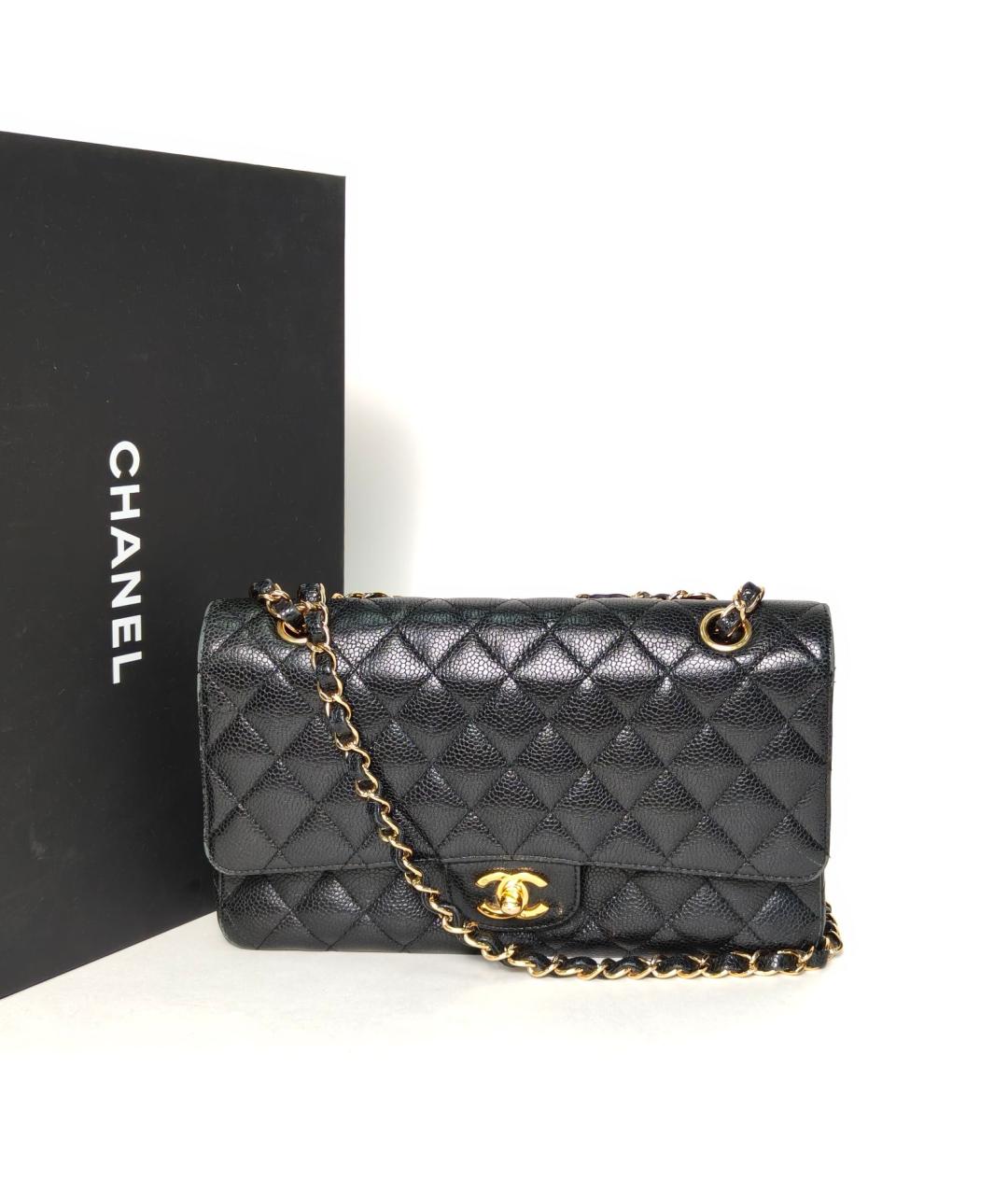 CHANEL Черная кожаная сумка через плечо, фото 9