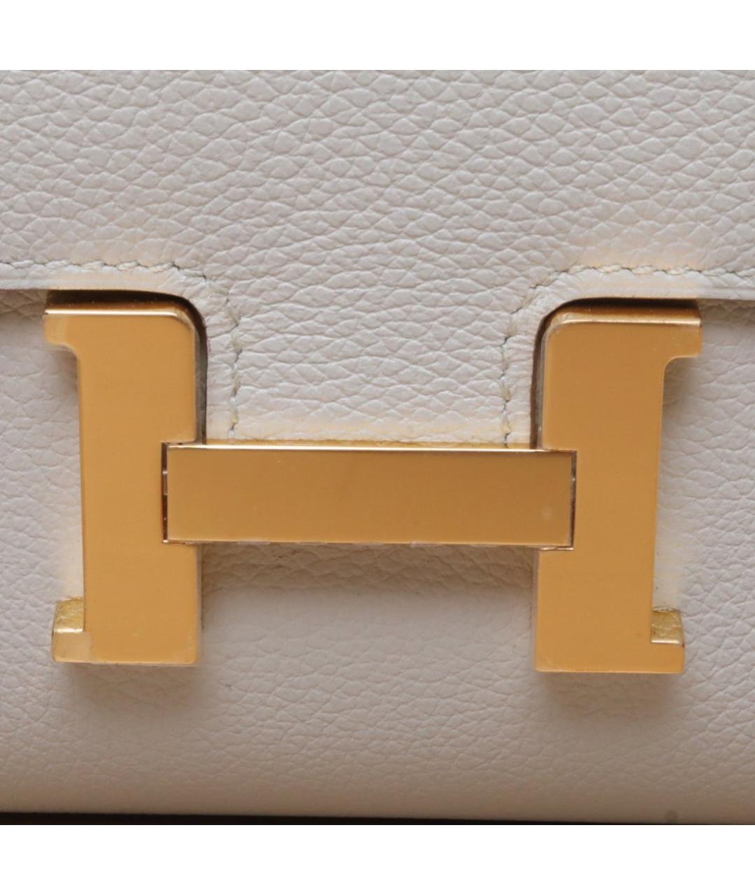 HERMES Белая кожаная сумка через плечо, фото 8