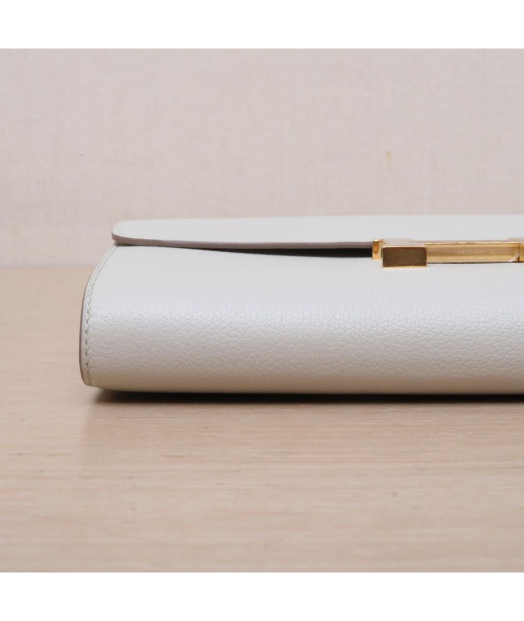 HERMES Белая кожаная сумка через плечо, фото 9