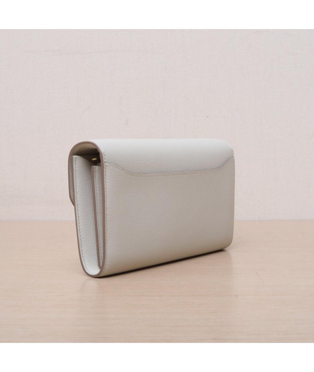 HERMES Белая кожаная сумка через плечо, фото 6