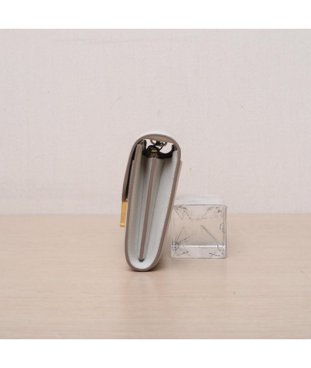 HERMES Белая кожаная сумка через плечо, фото 5