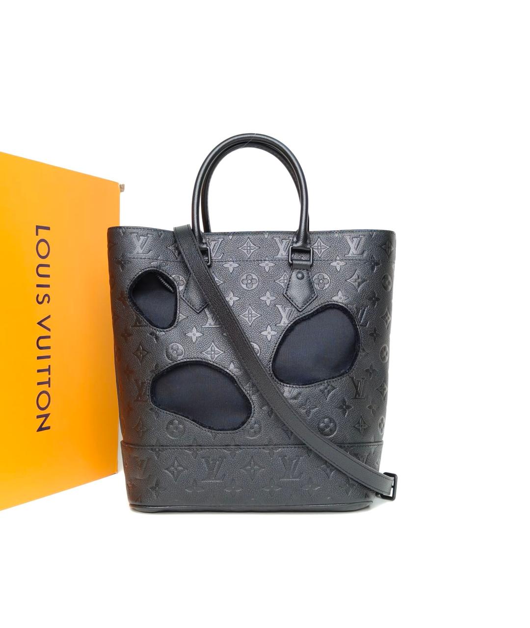 LOUIS VUITTON Черная кожаная сумка через плечо, фото 8