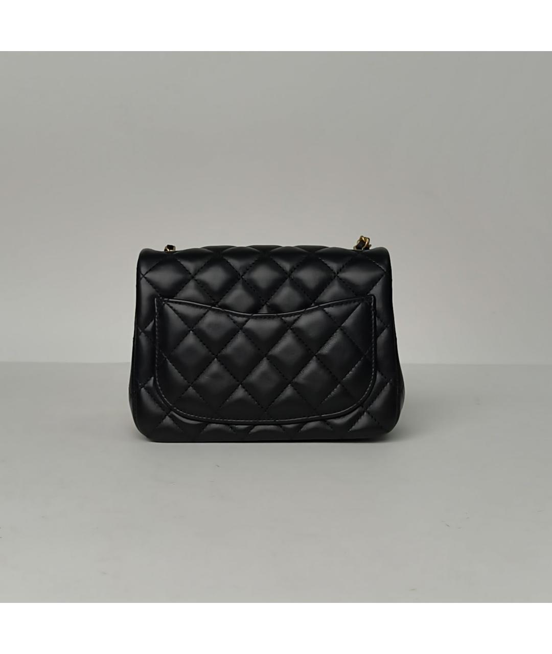 CHANEL Черная кожаная сумка через плечо, фото 4