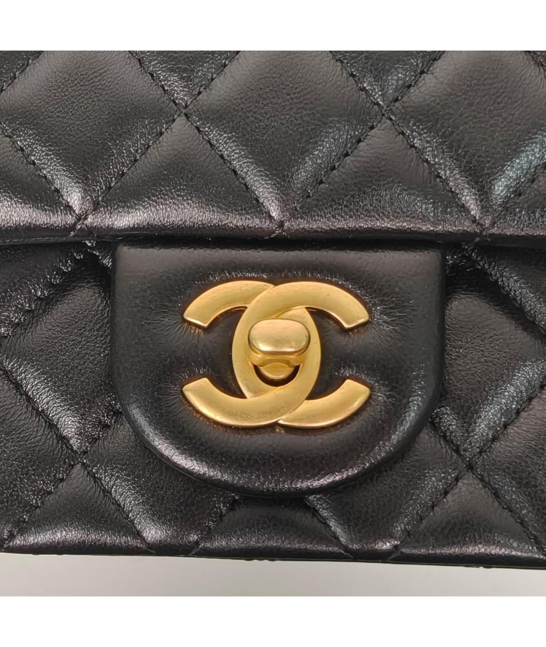 CHANEL Черная кожаная сумка через плечо, фото 7
