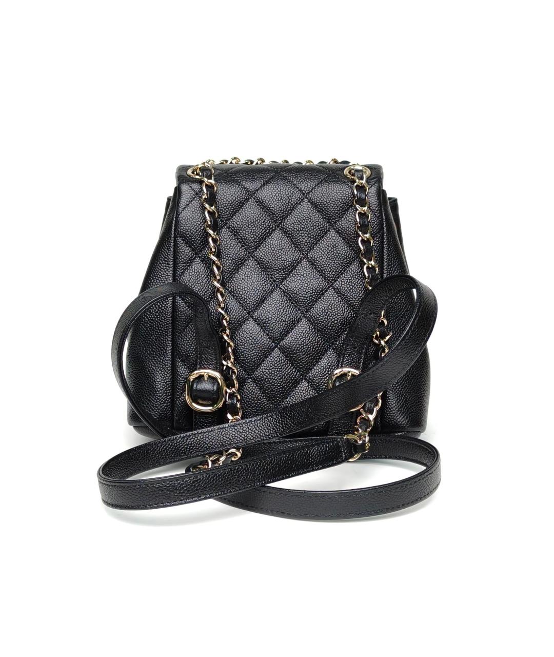 CHANEL Черный кожаный рюкзак, фото 8