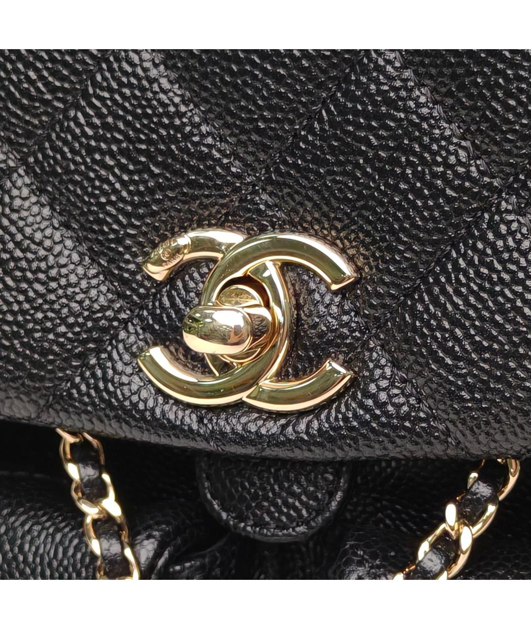 CHANEL Черный кожаный рюкзак, фото 4