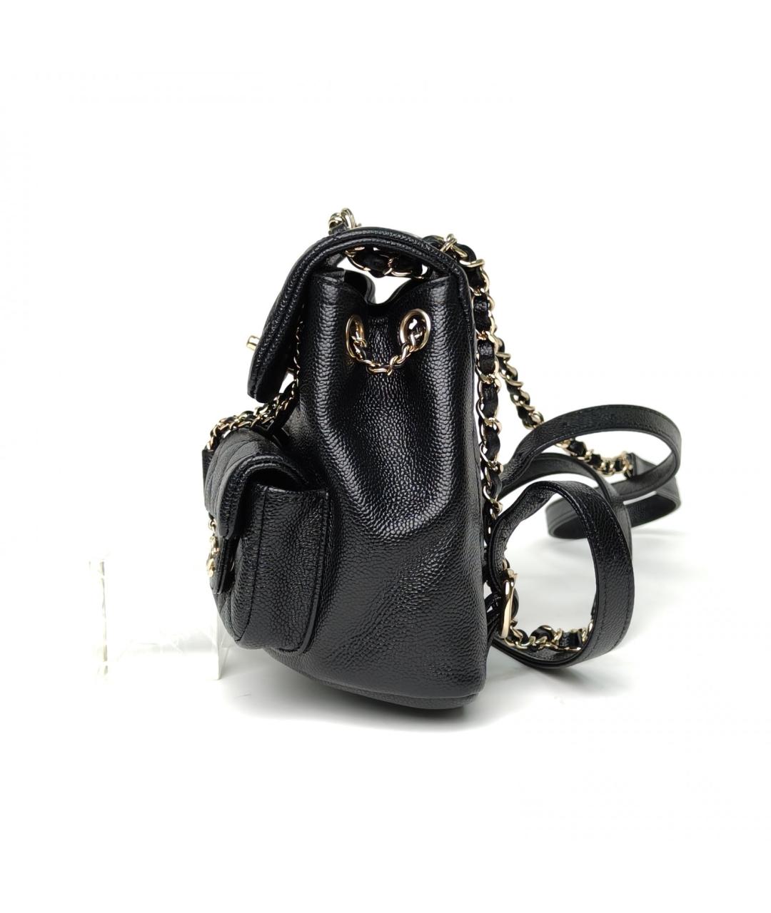 CHANEL Черный кожаный рюкзак, фото 7