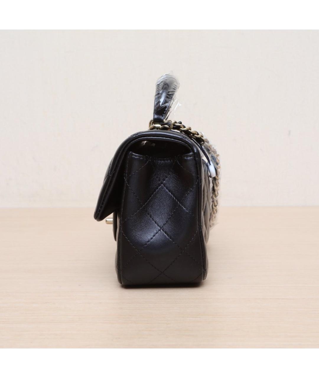 CHANEL Черная кожаная сумка через плечо, фото 5
