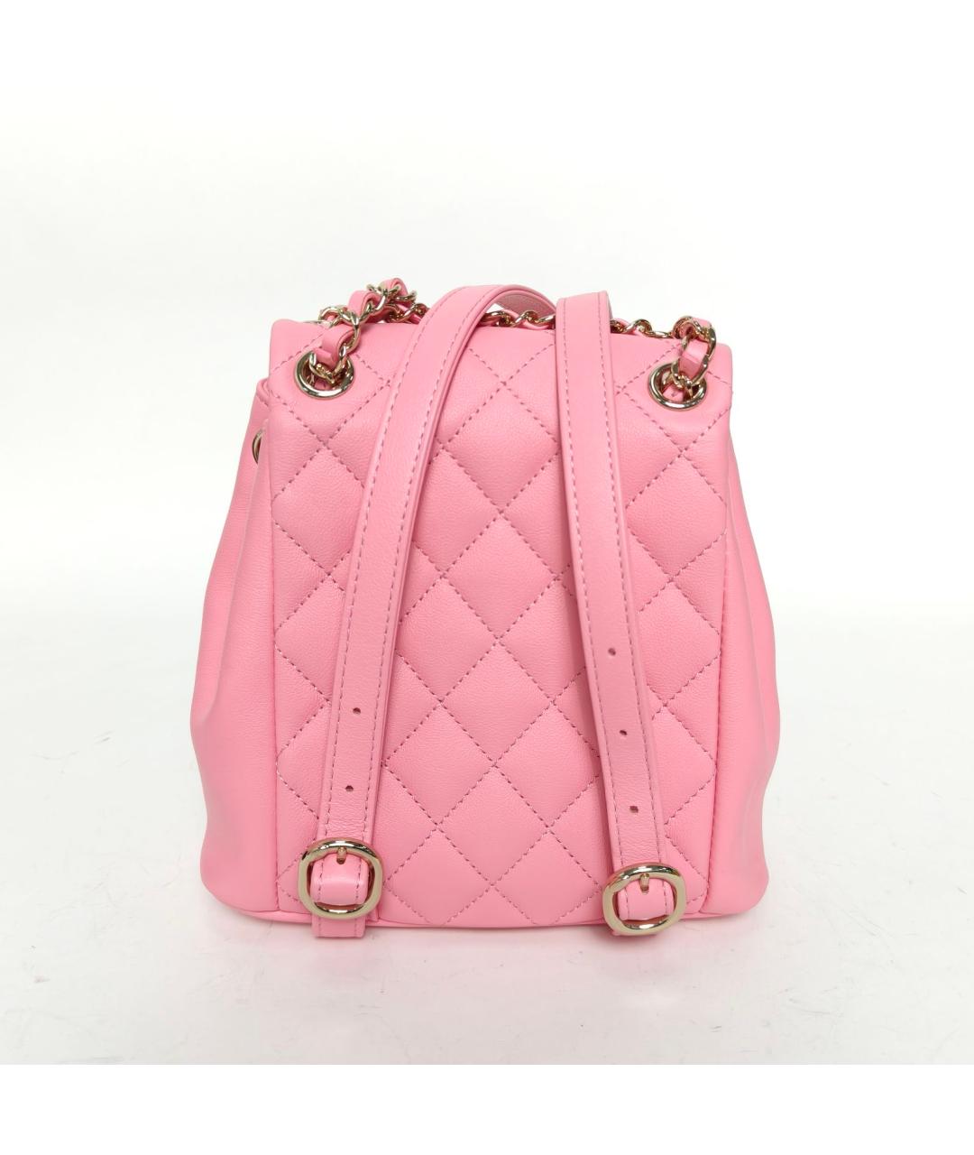 CHANEL Розовый кожаный рюкзак, фото 4