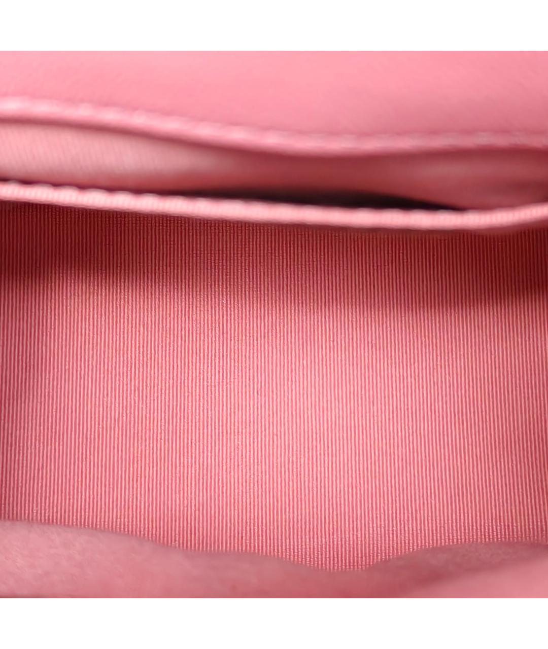 CHANEL Розовый кожаный рюкзак, фото 8