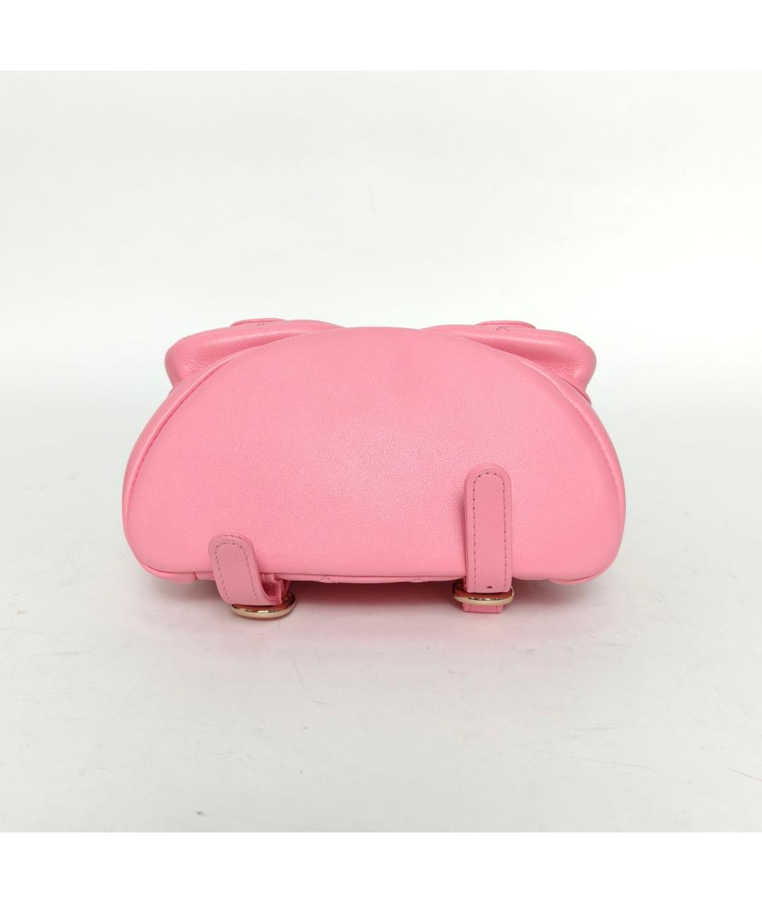 CHANEL Розовый кожаный рюкзак, фото 6