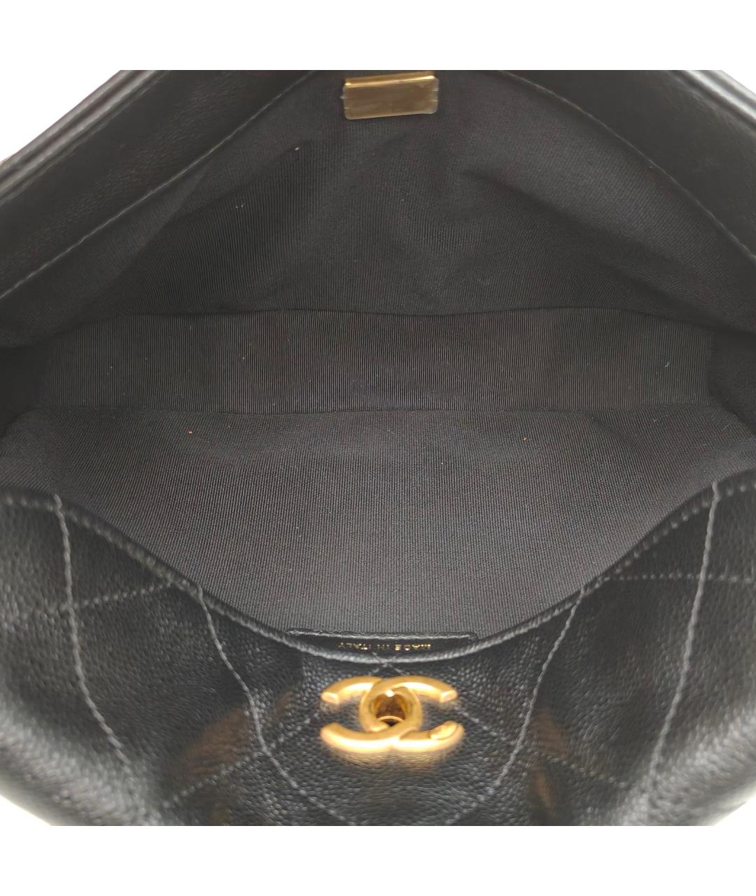 CHANEL Черная кожаная сумка через плечо, фото 8