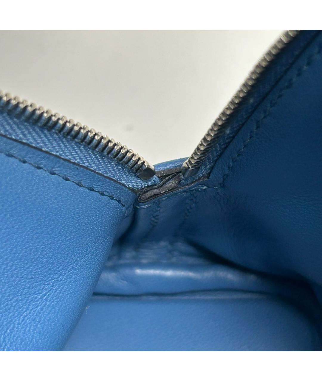 HERMES Синяя кожаная сумка через плечо, фото 9