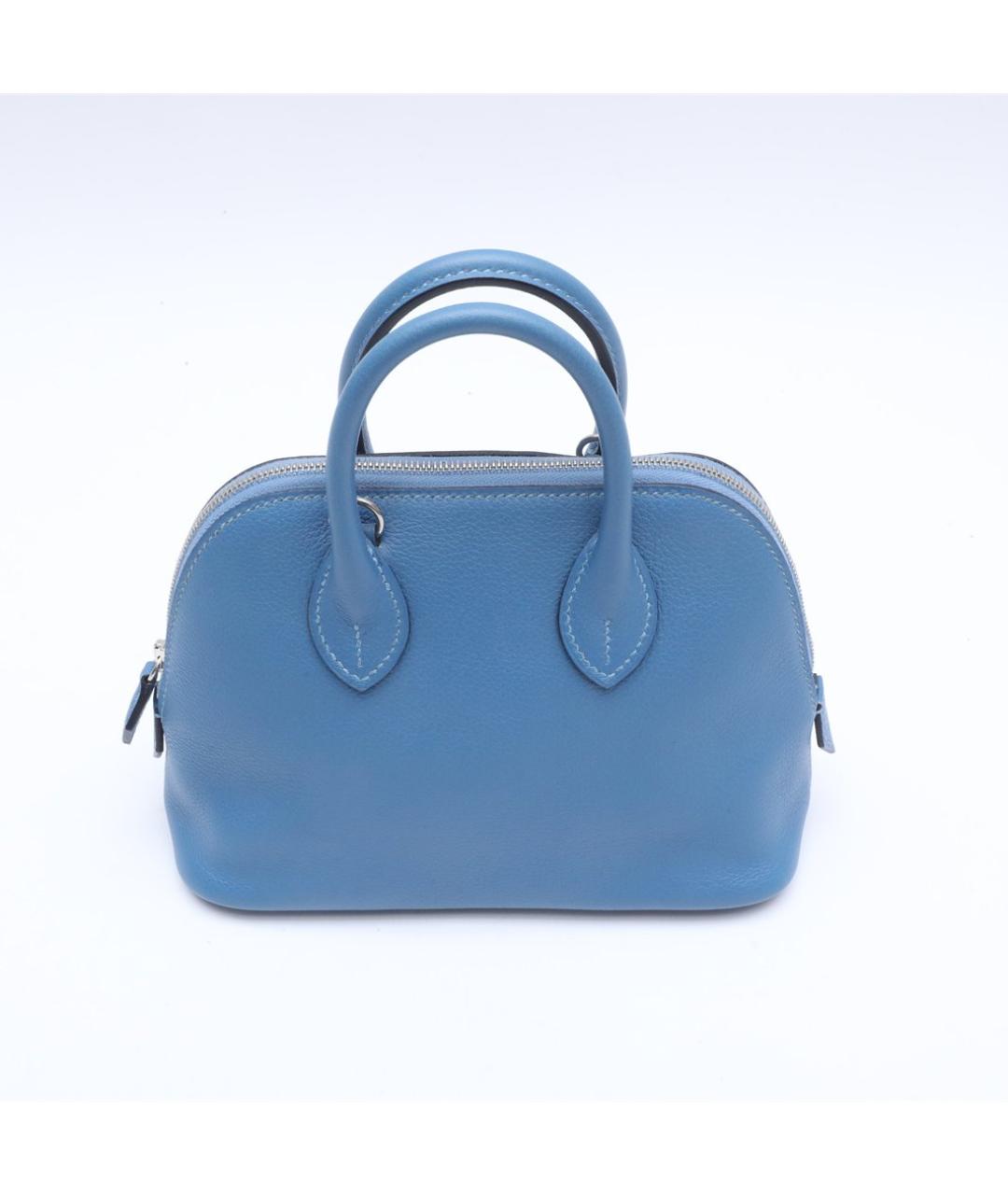 HERMES Синяя кожаная сумка через плечо, фото 6