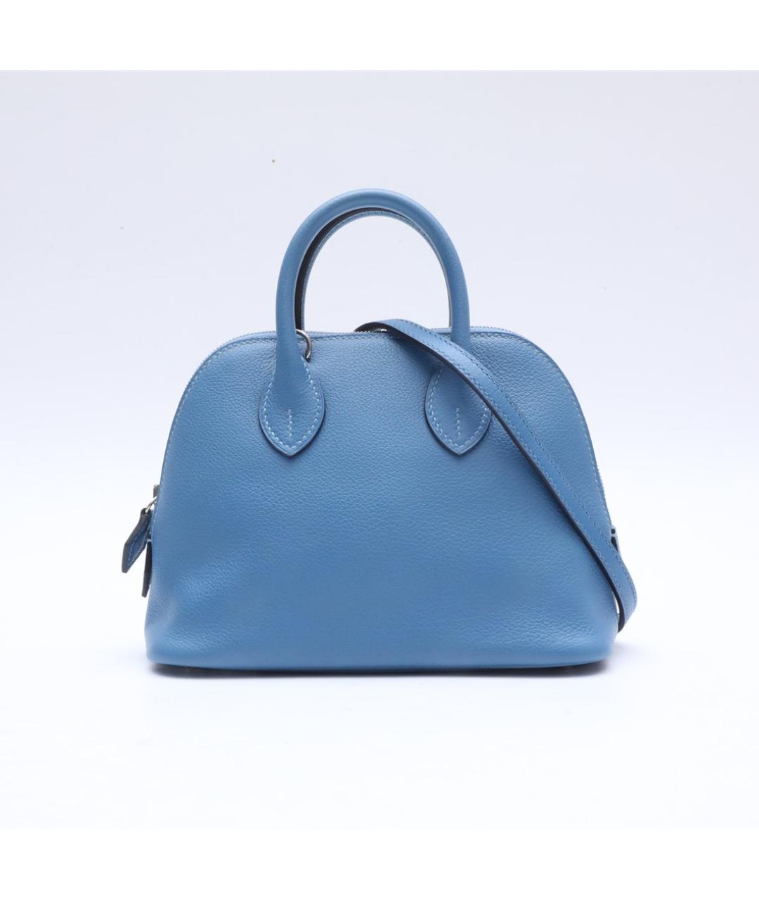 HERMES Синяя кожаная сумка через плечо, фото 3