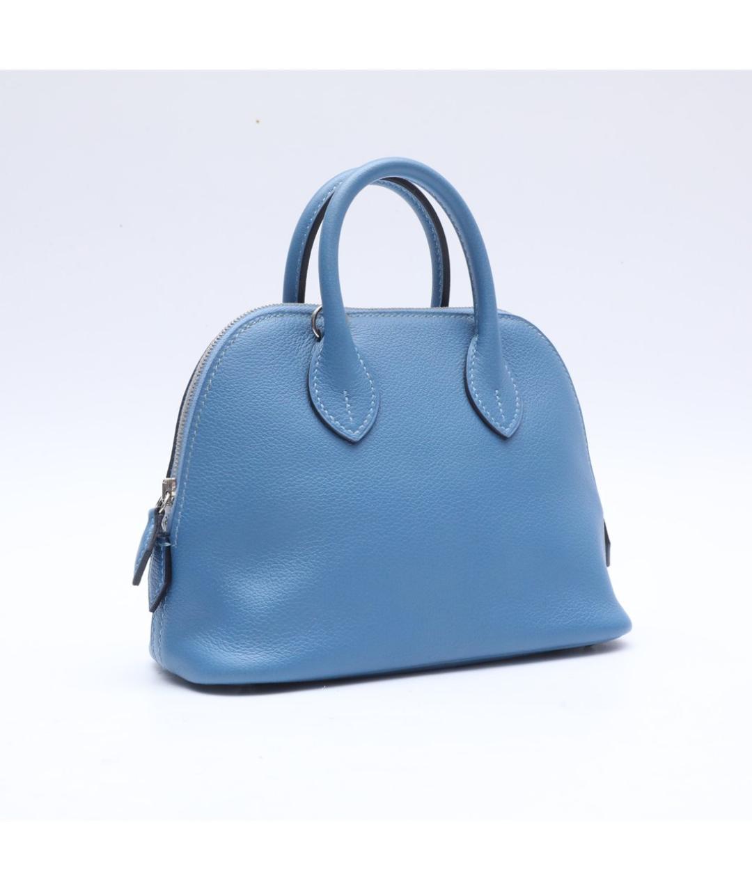 HERMES Синяя кожаная сумка через плечо, фото 5