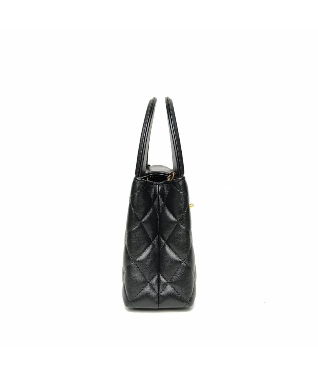 CHANEL Черная кожаная сумка через плечо, фото 5