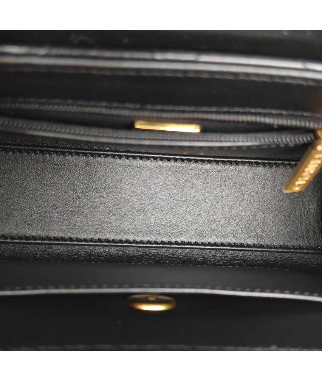 CHANEL Черная кожаная сумка через плечо, фото 8