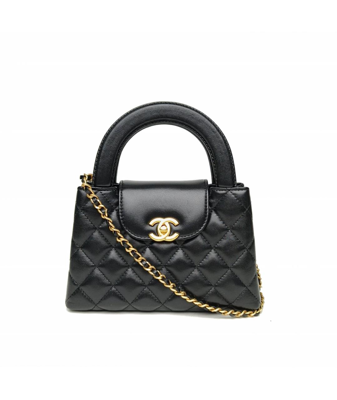 CHANEL Черная кожаная сумка через плечо, фото 2