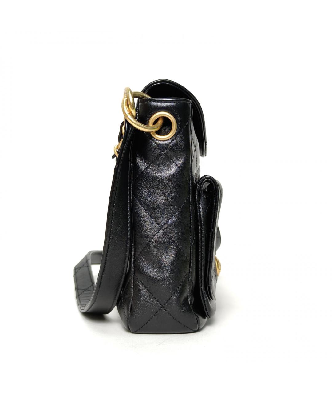 CHANEL Черная кожаная сумка через плечо, фото 3